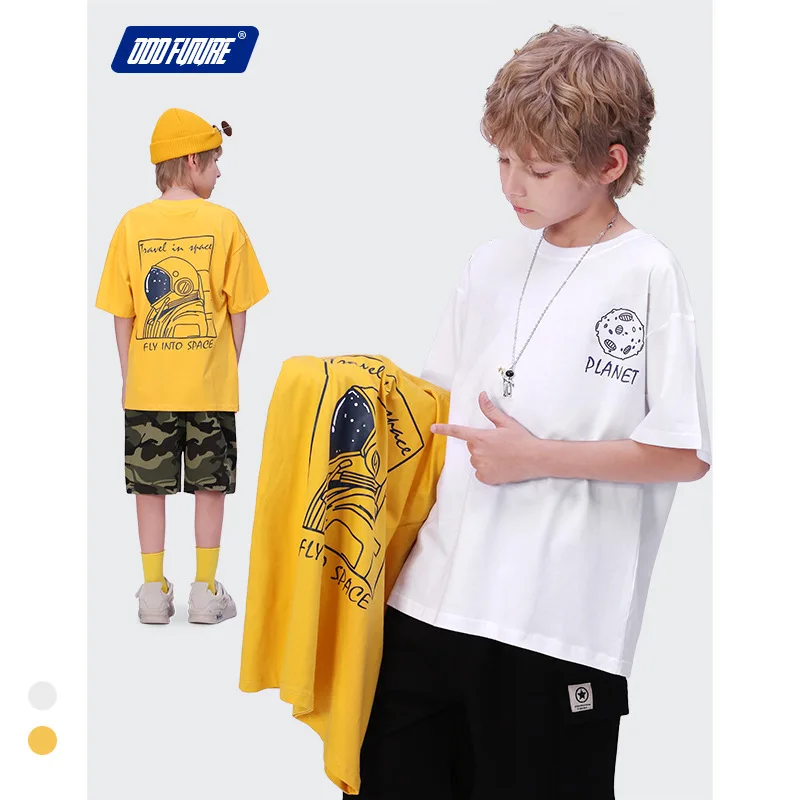

Teen Boys Clothes Summer New Kids Korean Casual Loose Short Sleeve T-shirts Fashion Print Oversize T Shirts for Boy Child Tees