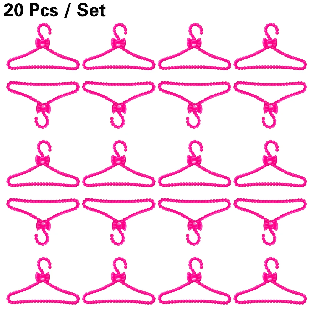 NK 20 шт./лот кукольные милые мини вешалки Держатели платье одежда гардероб для