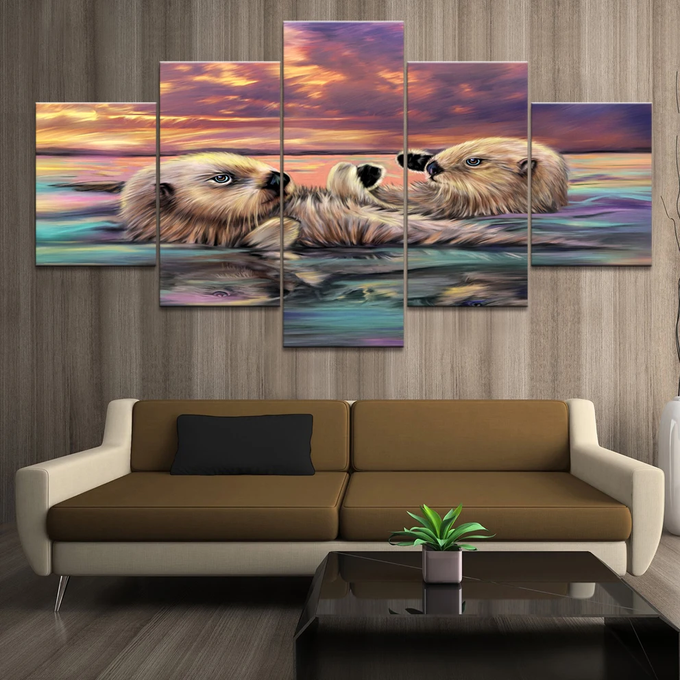 Домашний декор с Современные Холст Гостиная рамка высокой четкости изображения 5