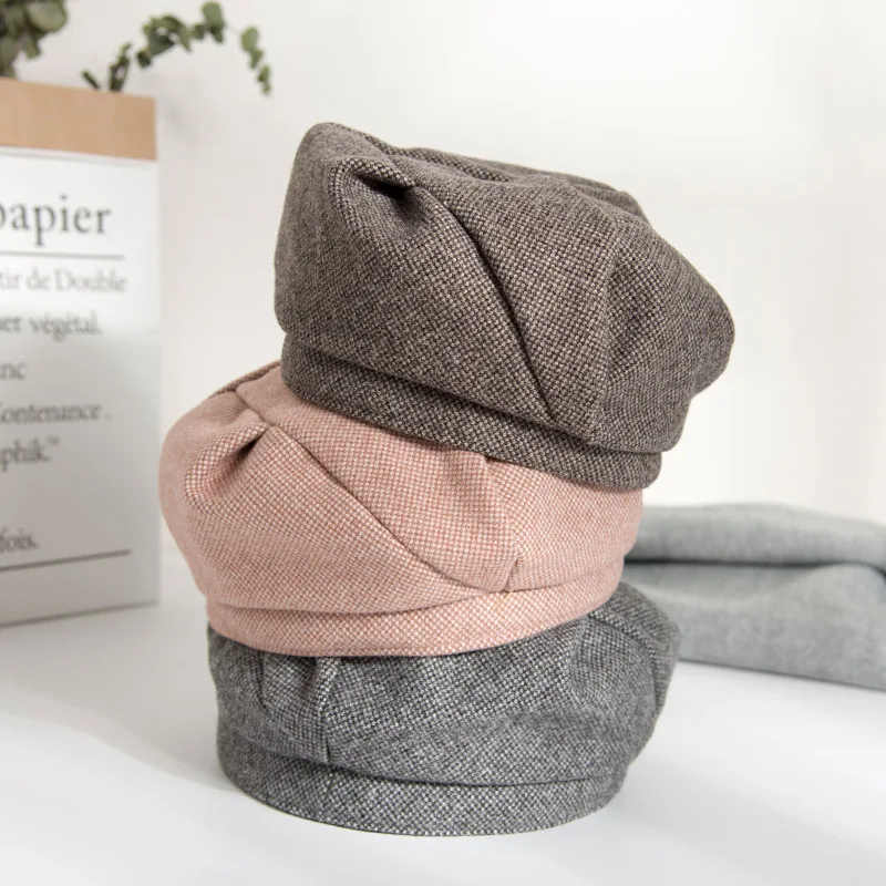 Новинка Осень-зима мягкая женская шерстяная саржевая шапка в Форме Розы стиле