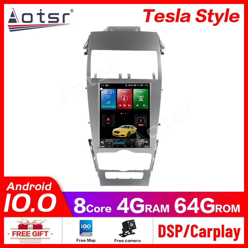AOTSR Tesla Android 10 для Lincoln MKZ MKX Continental PX6 стереоприемник автомобильный радиоприемник 2013
