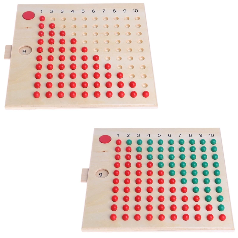 

Montessori Mathematics Material Multiplication Bead Board Educational Toys Kid