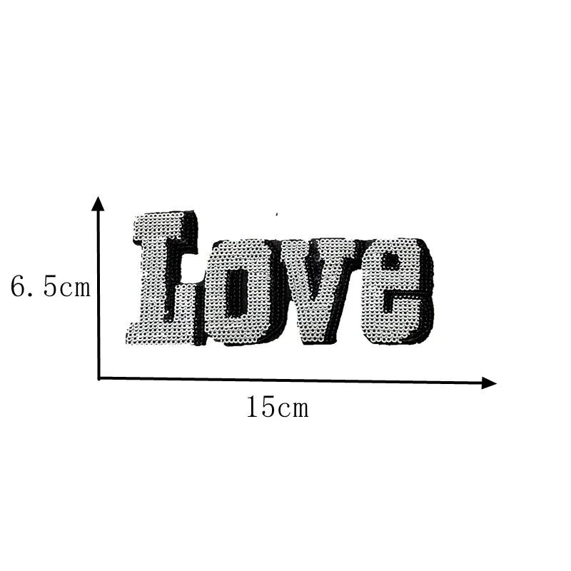 

1 love and 2 ice cream one set sequined jeans patch T-shirt stickers