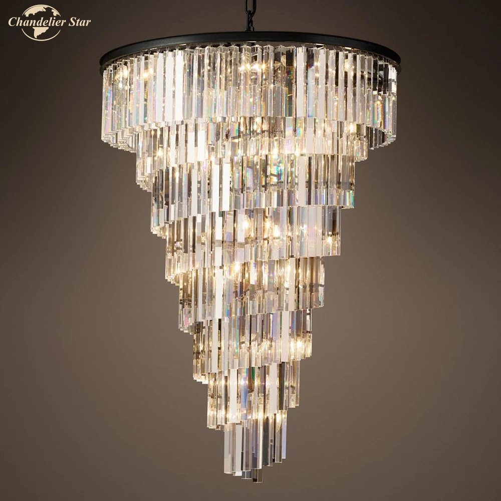 売却 クラシック高級シャンデリア照明クリスタルledライトスパイラル屋内ランプキッチンダイニングルームベッドルームリビングルームの装飾