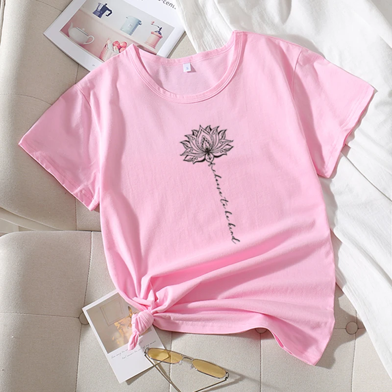 

To Be Kind Flower T-shirt Aesthetic Mental Health Awareness T-Shirt polo Graphic Tee Shirt Top Boho Women Motivational Tshirt