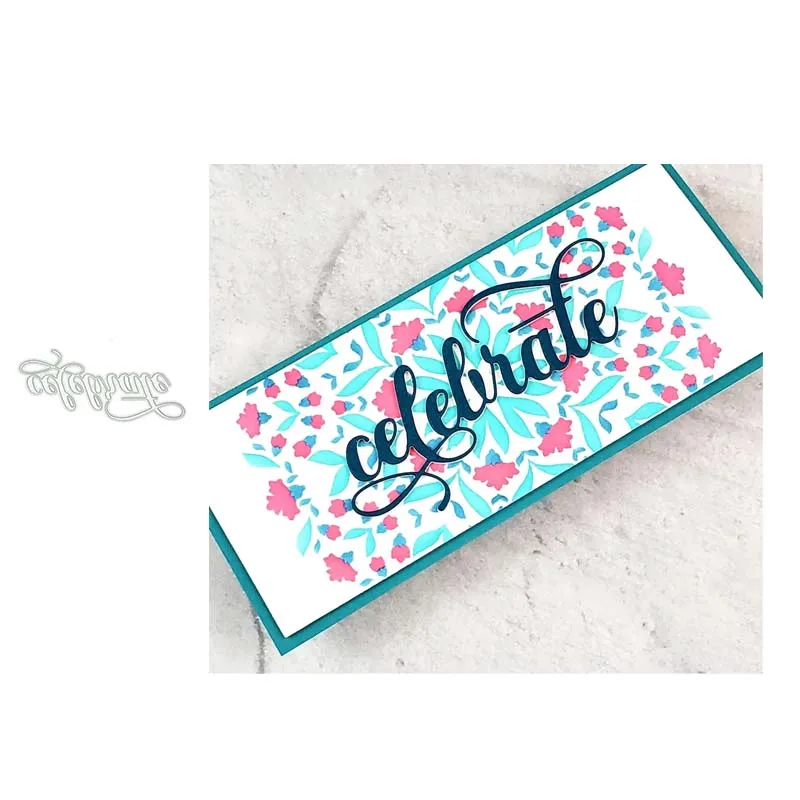 

JC Celebrate Letters Metal Cutting Dies for Scrapbooking Stencil Handmade DIY Card Making Mould Model Craft Decoration Die Cut