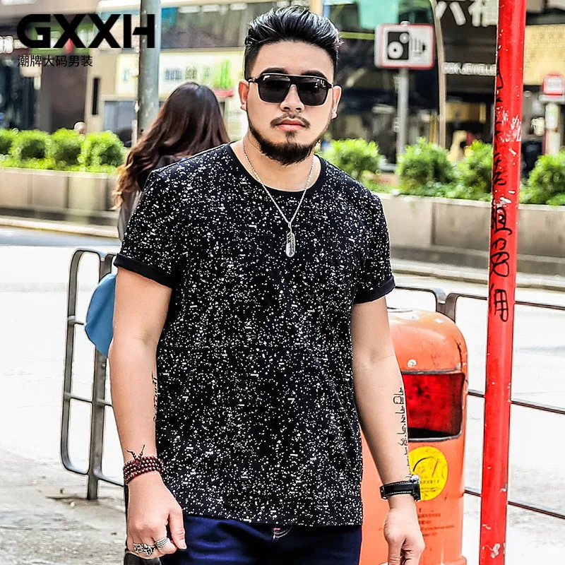 

5633-Half sleeve clothes cartoon printing street fashion men's T-shirt men's short-sleeved round neck loose compassionate