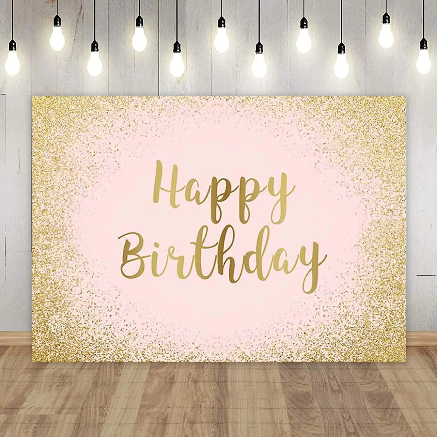 

Розовый розовый Золотой Фон для вечеринки в честь Дня рождения для девочек и женщин Блестящий Сладкий 16-й баннер торт стол фотография фон