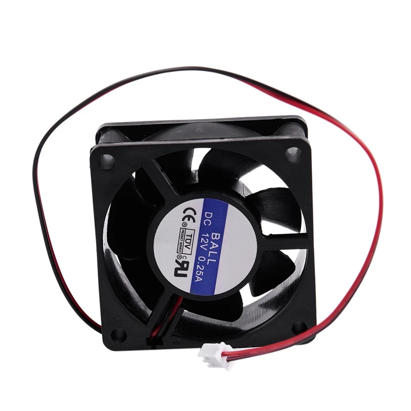 

60mmx25mm 12V 0.25A 2Pin Cooling Fan for Computer with Brushless 50x50 x10mm DC 12V 5010 7 Blade Cooling Fan