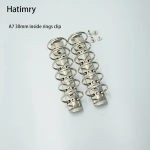 Связующие кольца Hatimry A7, 3 см, большие кольца, зажим с 6 отверстиями, серебристого цвета для сделай сам, блокнот формата A7, школьные поставщики