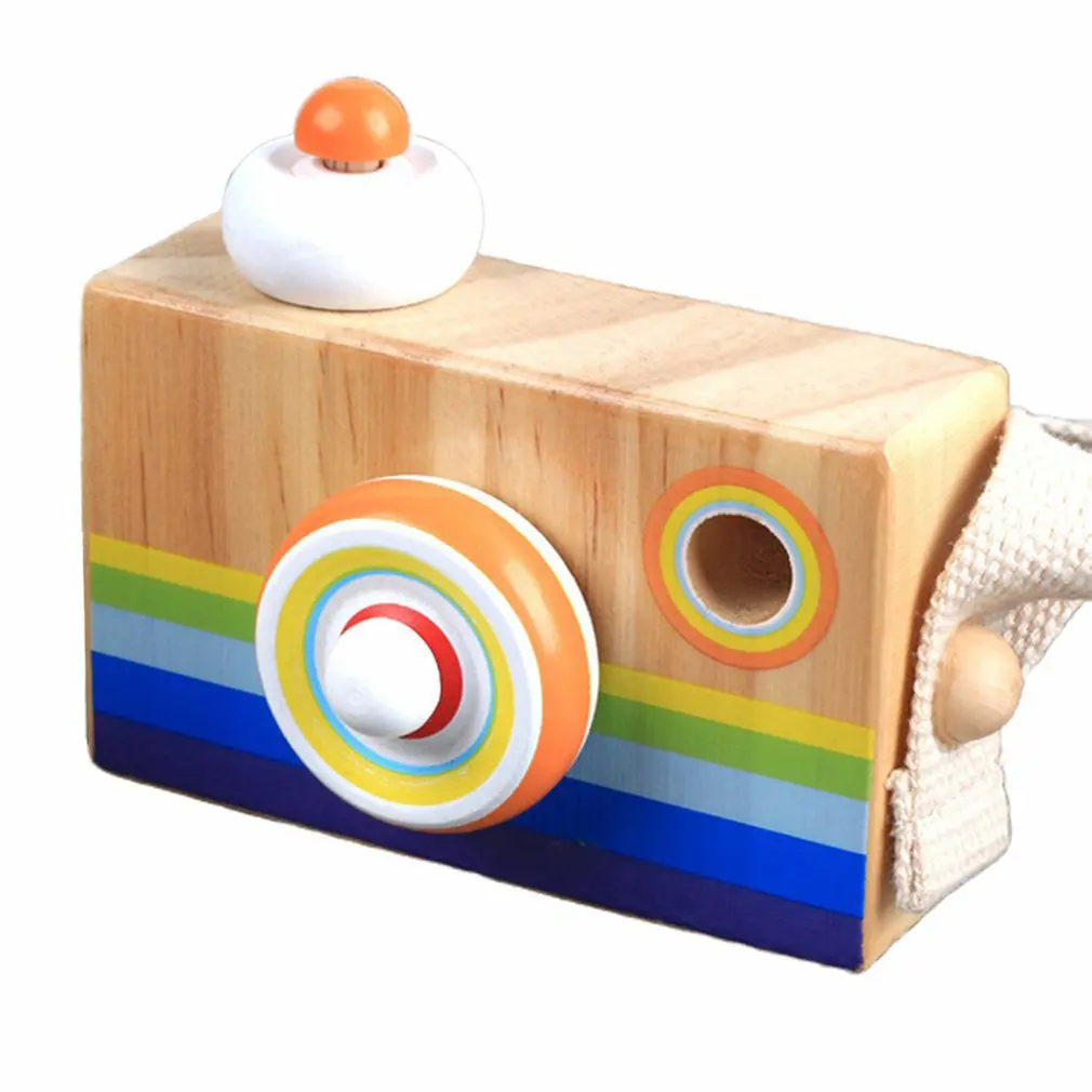 Игрушечная камера милая мультяшная детская деревянная игрушка для детей