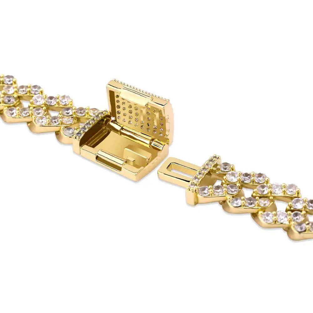Браслеты GUCY из кубинской цепи с фианитом для мужчин ювелирные украшения в стиле
