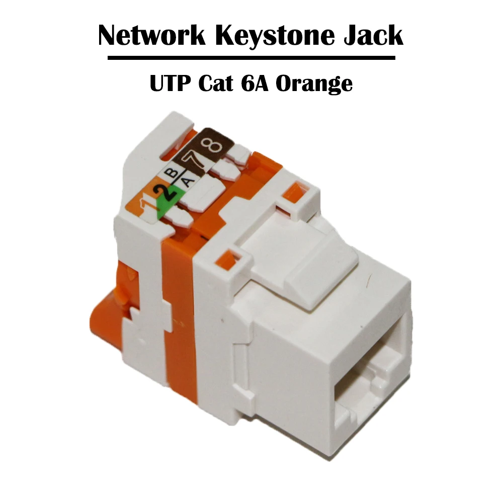 200 шт./лот 10G bps UTP Cat 6A Keystone Jack оранжевый/синий тестер Fluke инструменты сетевой кабель
