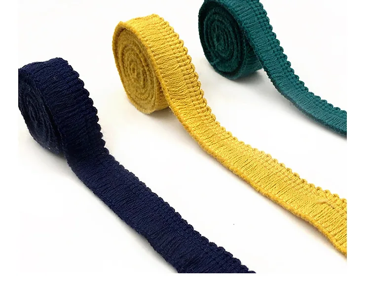 

5 Yards 1.5cm Solid Color Cotton Row Lace DIY Wedding Sewing Handmade Crafts Shoes And Hats Neckwear Sewing Accessories