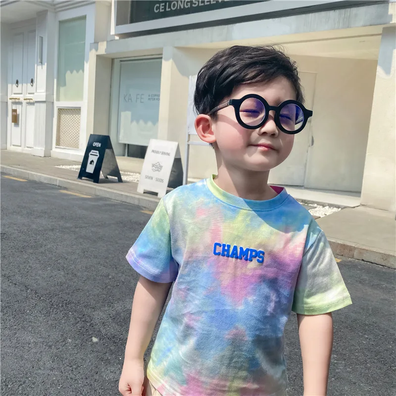 Одежда для малышей Детская футболка с короткими рукавами мальчиков Новинка лета