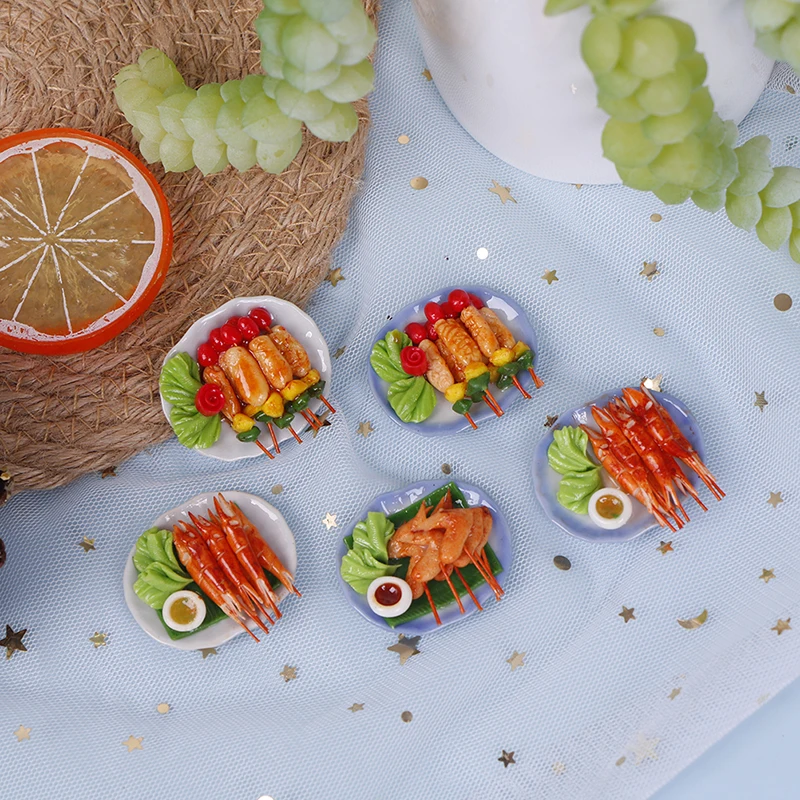 

1:12 аксессуары для кукольного домика миниатюрное имитационное блюдо для барбекю украшение мини-лоток для барбекю