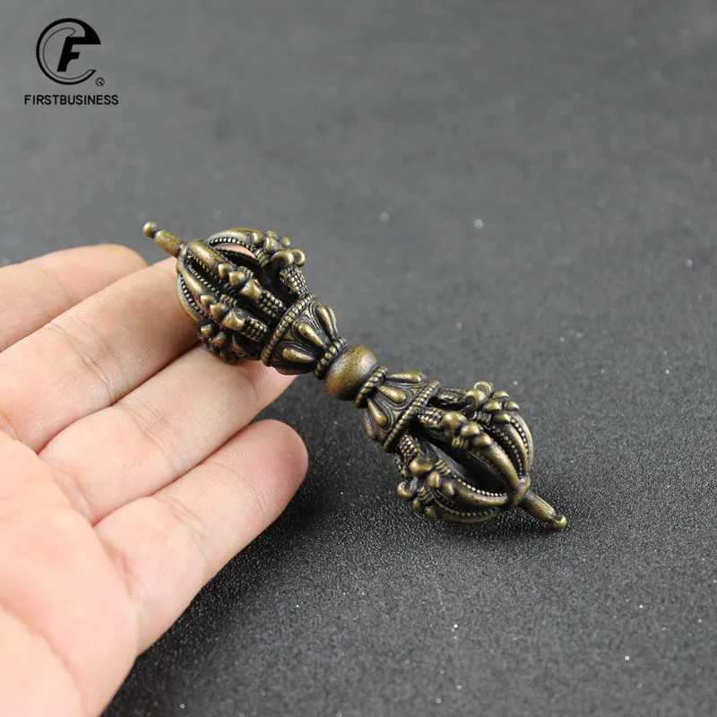 Тибет буддизм ручной работы Старый Медь Шесть мантру Ваджра Дордже кулон