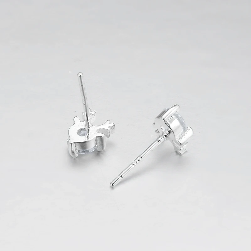 Серьги-гвоздики из 100% настоящего серебра 925 пробы в форме лося модные роскошные