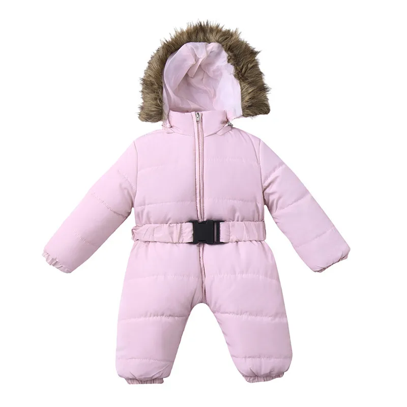 Теплая зимняя куртка с капюшоном из искусственного меха для маленьких мальчиков и девочек, пальто, верхняя одежда,#3S09 - Цвет: pink