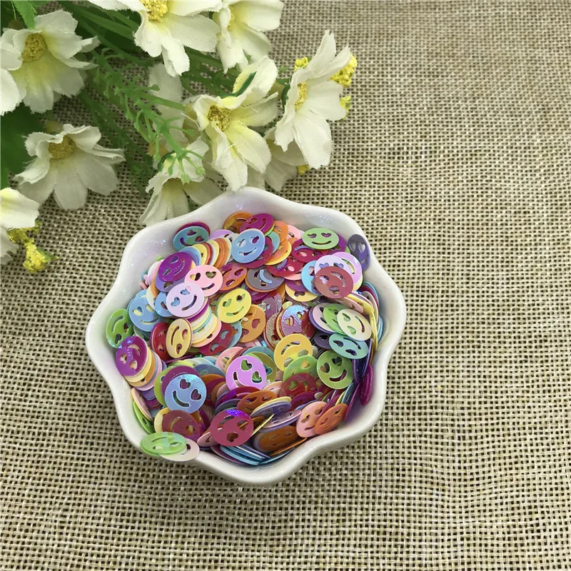 25g 9mm Mixed Color Smiley Sewing Garment Accessories Clothing accessories DIY Sequins scrapbooking shakes | Дом и сад