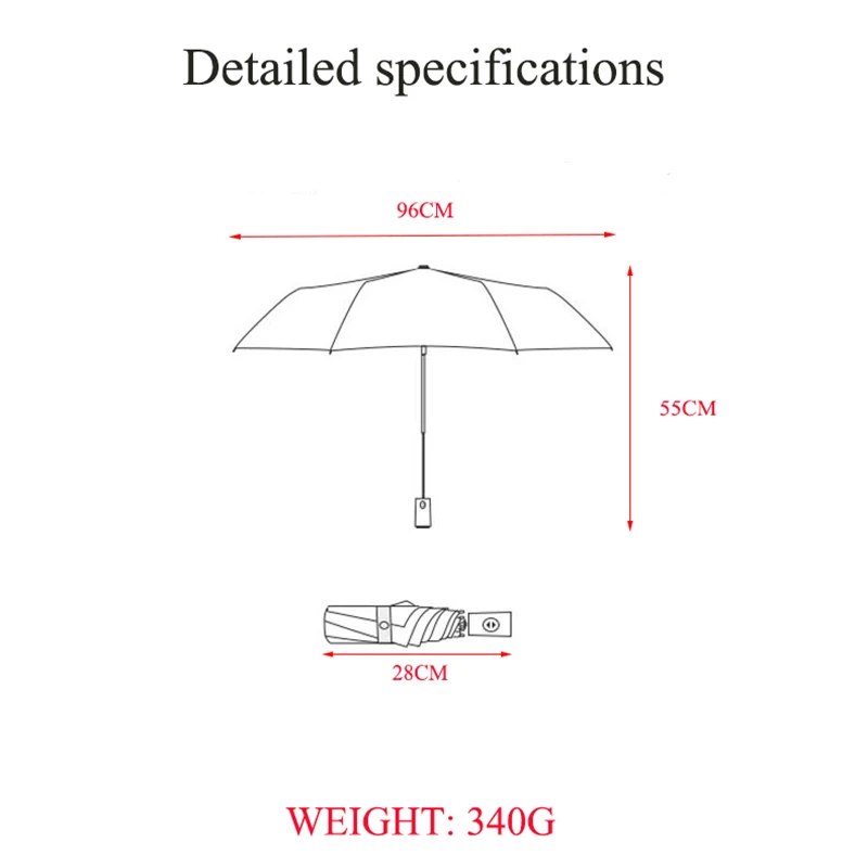 

YADA High Quality Fruit Peach Pattern Designer Folding Automatic Umbrellas For Women Rain Sun UV Protection Umbrella YD210010