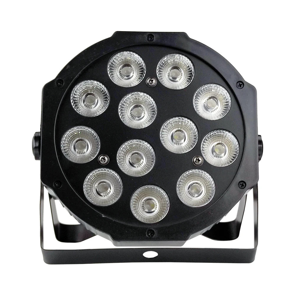 4 PCS 12x18W 6in1 led par lights rgbwa+uv flat light dmx512 IN/OUT plug professional stage dyed | Лампы и освещение