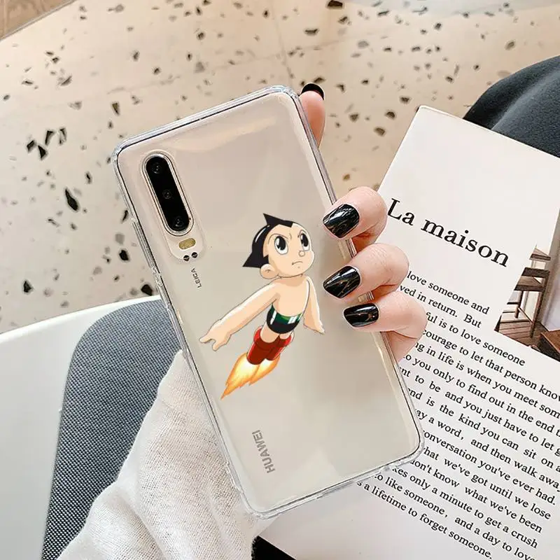 

Japanese anim Astro Boy Phone Case Transparent for Huawei P20 P30 P40 lite pro P smart 2019 honor 8x 10i