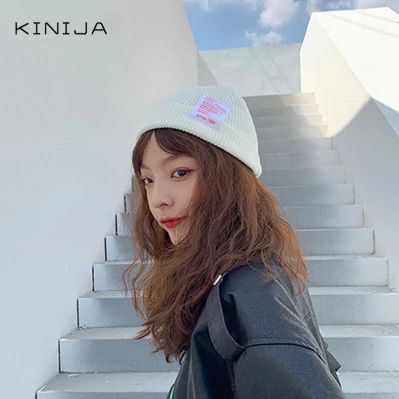 Мужская и женская модная шерстяная Осенняя шапка карамельного цвета с арбузом