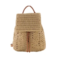 girls new backpack multifunctional shoulder straw bag fashion woven beach backpack women casual summer travel backpacks