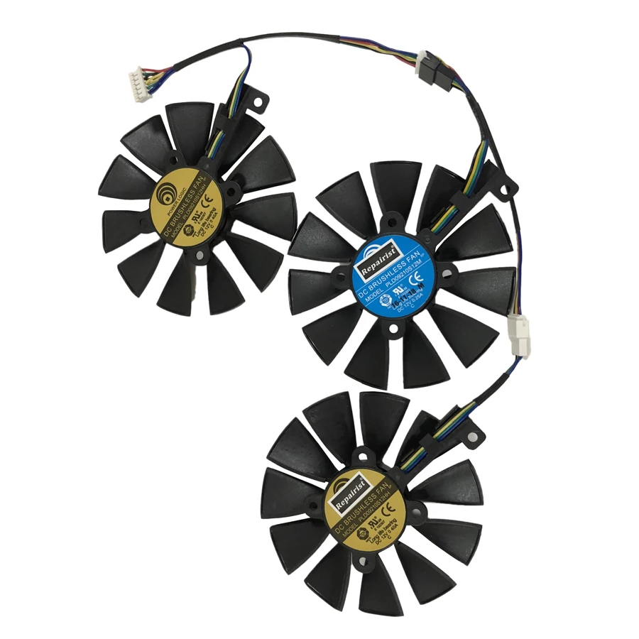 Охлаждающая видеокарта PLD09210S12HH RX480 GTX 1060 GPU VGA для ASUS STRIX Raptor GTX1060 RX 480 охлаждающие