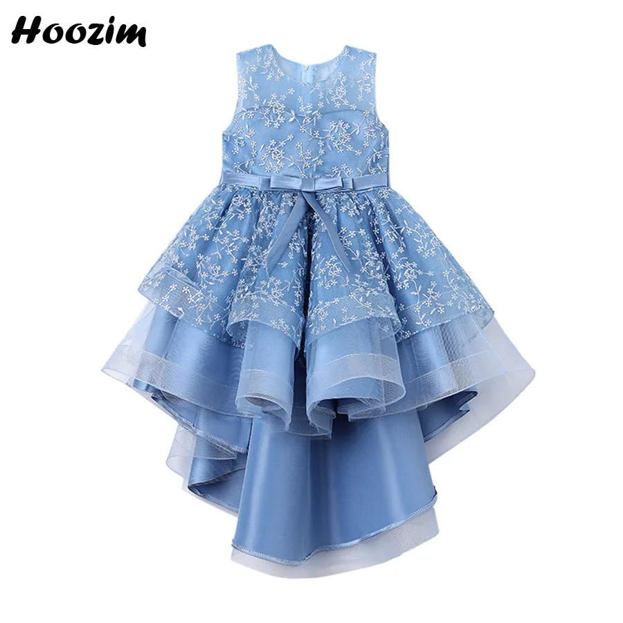 

Princess Embroidery Elegant Pageant And Soiree Dress Girls 4 To 12 Years Formal Evening And Wedding Party Asymmetrical Dresses