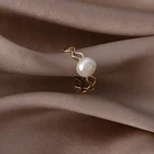 Женское винтажное Двухслойное кольцо на указательный палец, с пресноводным жемчугом
