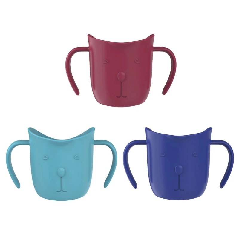 

W3JF Baby Oblique Mouth Cup Leakproof Infant Learning Drinking Cups Tumble Resistant Baby Drinking Cups Children Wash Cup