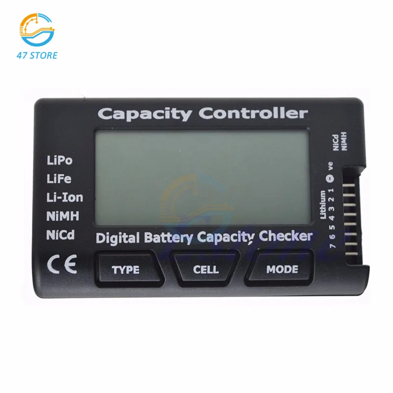 

1-7S Digital Battery Capacity Detector Power Display LCD Checker Tester Voltage Controller LiPo LiFe Li-ion NiMH Nicd for RC Car