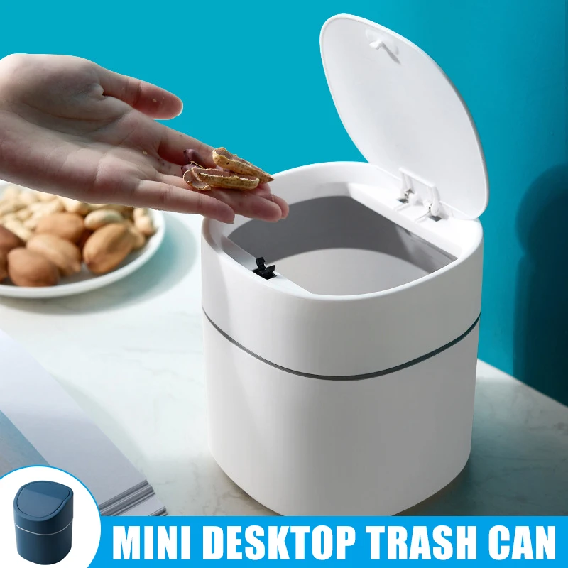 

Mini Desktop Multifunctional Trash Can Home Car Storage Bucket Accessories With Lid Garbage Bin Nordic Style Living Room Office