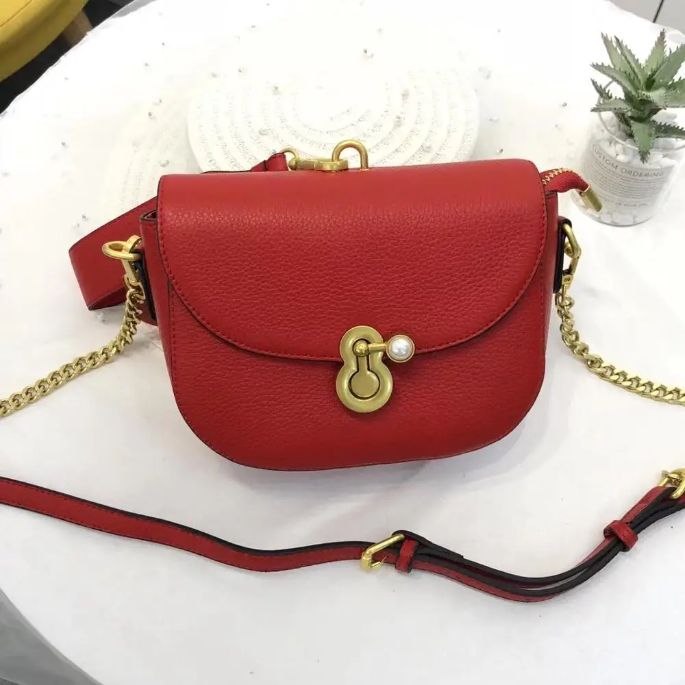 

free shipping 2020 the new style fashion and sweet popular genuine cow leather women one shoulder bag crossbody bag22 cm 6color