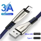 Кабель Micro USB Type C для быстрой зарядки Samsung s9 plus S10 S8 A50 A70 Note 8 9 10 plus A3 A5 A7 J3 J5 J7 зарядное устройство для iphone 7