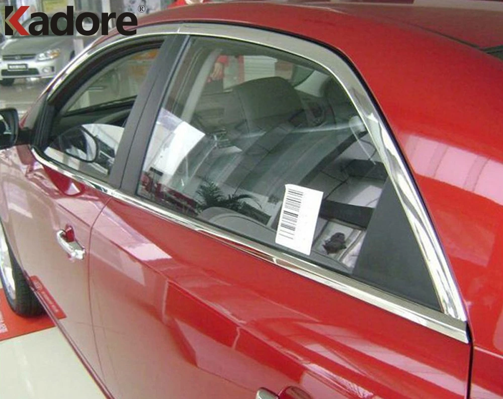 Подходит для Kia Forte Cerato 2010 2011 2012 Нержавеющая сталь подоконник линии внешней