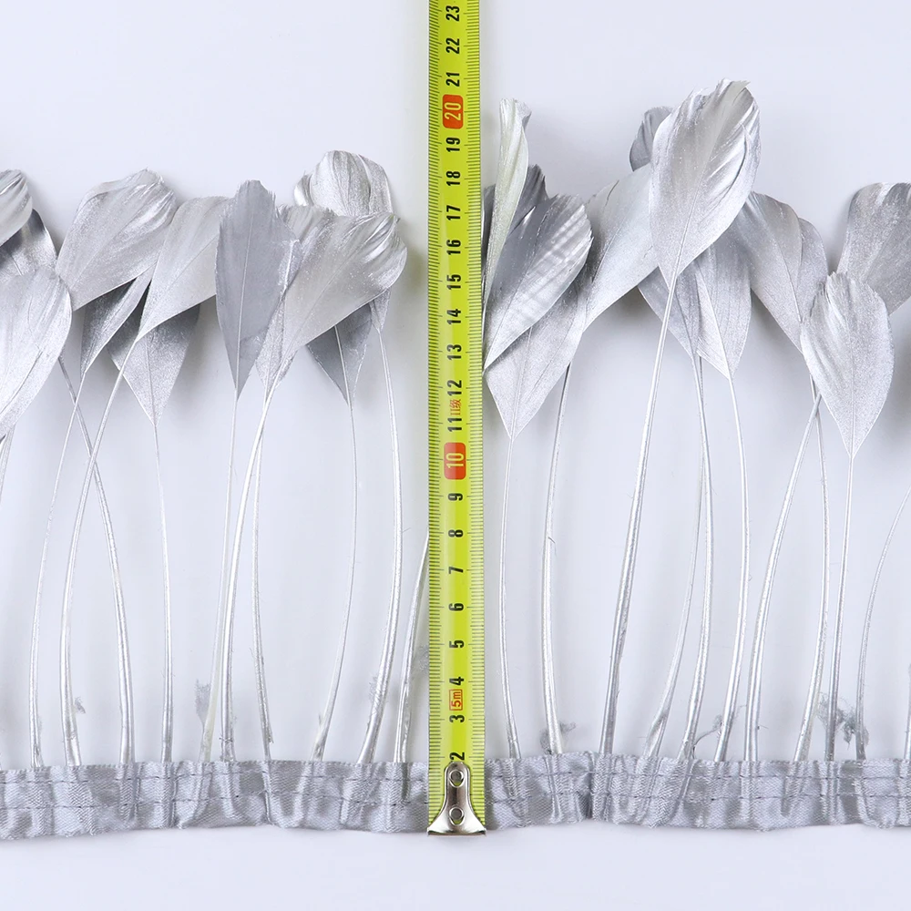 Спрей цвета: золотистый серебристый гусиных перьев планки лента для поделок