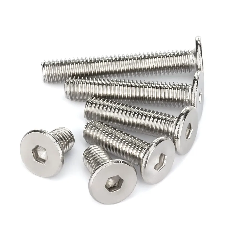 

5/10/20/50X CM M1.6 M2 M2.5 M3 M4 M5 M6 M8 A2 304 Stainless Steel Hex Hexagon Socket Ultra Thin Super Flat Wafer Head Screw Bolt