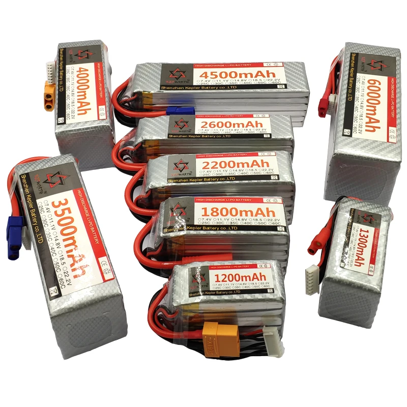 Провод с силикатной гелевой Батарея 5S 18 5 V 2200 2600 3500 4200 5200 6000 10000 12000 16000 мА/ч 25C35C60C