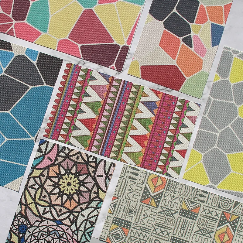 Салфетки набор из 4 коврики виниловые полиэстер Ретро богемный в этническом