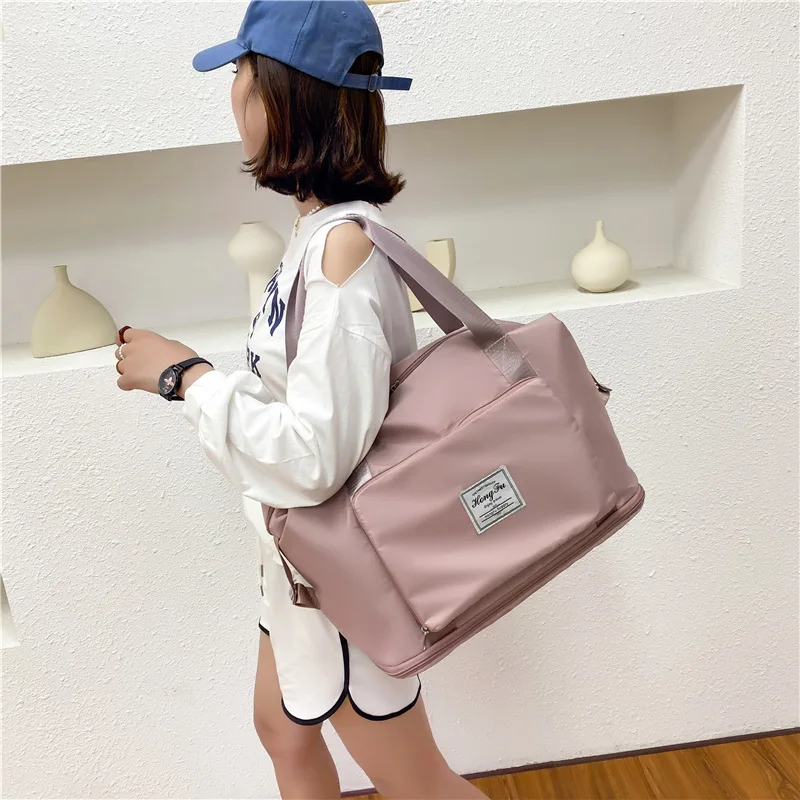 

Foldable Large Capacity Women Gym Bags Shoulder Bag Women Training Travel Handle Handbag Yoga Sport Crossbody Tote Bag Women
