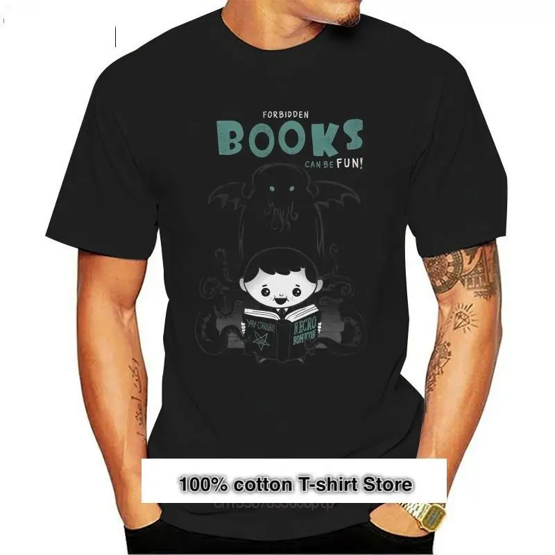 

Necronomicon-Camiseta de moda para hombre, camisa con estampado de libros Forbidden Can Be Fun, 100 de algodón