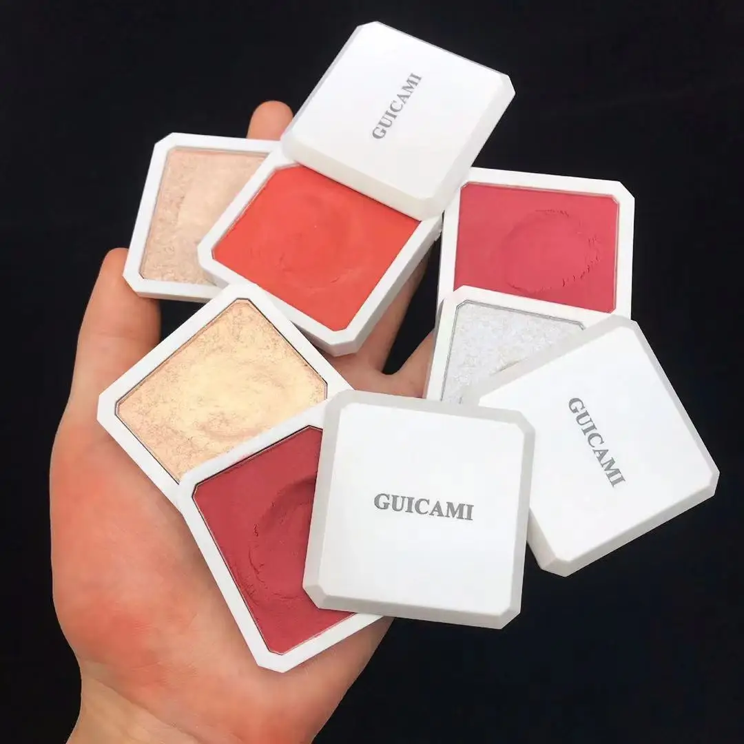 

Matte Monochrome Face Blush Smooth Natural Pink Orange Rouge Cheek Blusher Highlighter Bronzer Palette Face Contour Powder