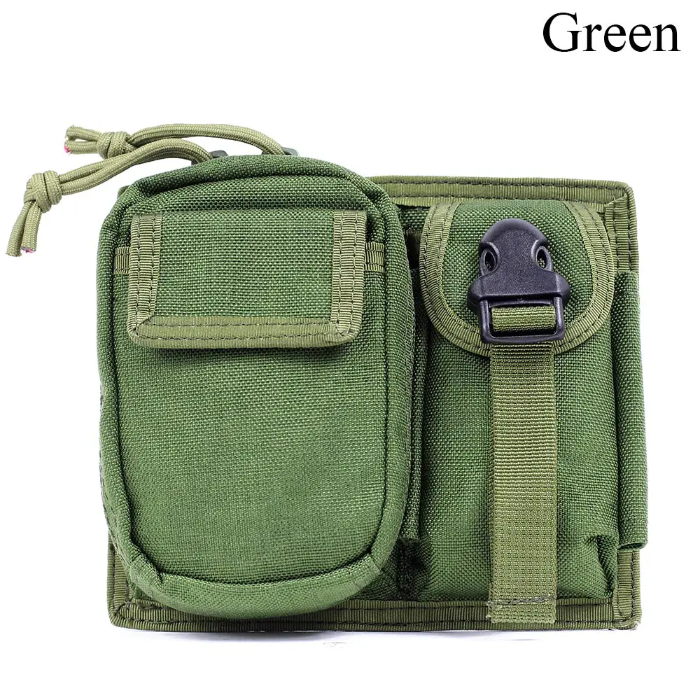 SINAIRSOFT Тактический Molle Чехол поясная сумка водонепроницаемый нейлон многофункциональная повседневная мужская маленькая сумка Мобильный чехол для телефона охотничья сумка - Цвет: Green