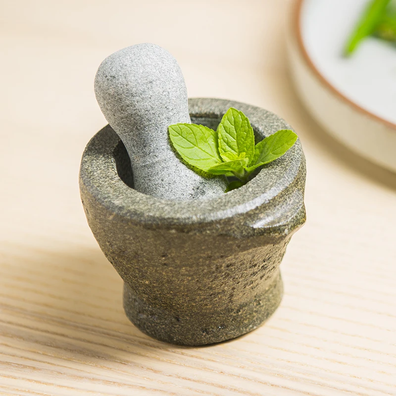 Каменная Ступка с пестиком мельница для перца измельчитель зерна травы специи