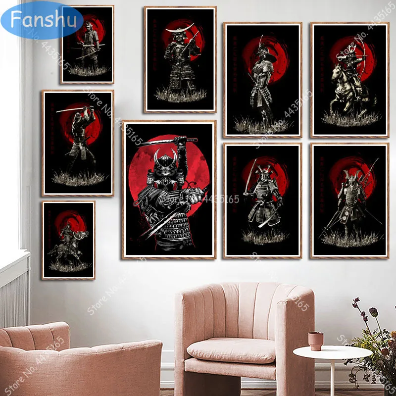 Художественный плакат самурая бусхидо японские плакаты и принты настенные
