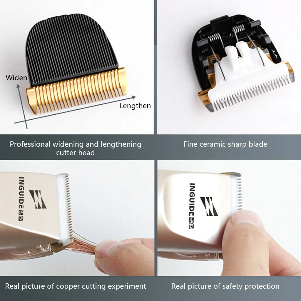 Электрическая машинка для стрижки волос перезаряжаемая с низким уровнем шума
