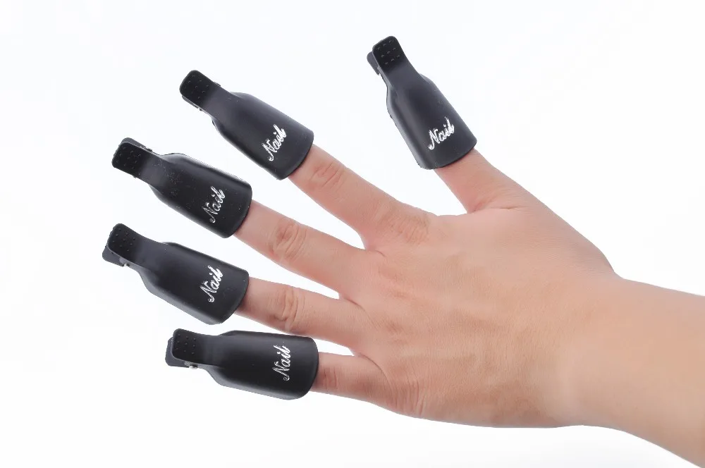 Горячая 10 шт прочная и многоразовая пластиковая накладка для лакирования ногтей